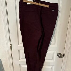 Dark Burgundy Skinny Jeans